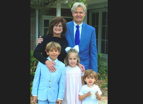 Dr. Walker, His Wife, and Their Three Grandchildren