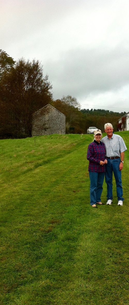 Dr. Branton at 100-year-old farm