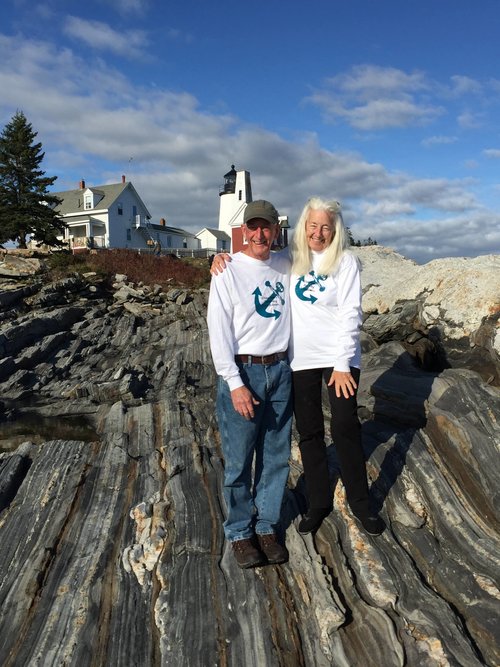 Dr. Branton and his wife Pat enjoying the Maine coastline