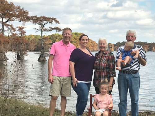 Dr. Branton optometrists at Lusk Eye Specialists with his family