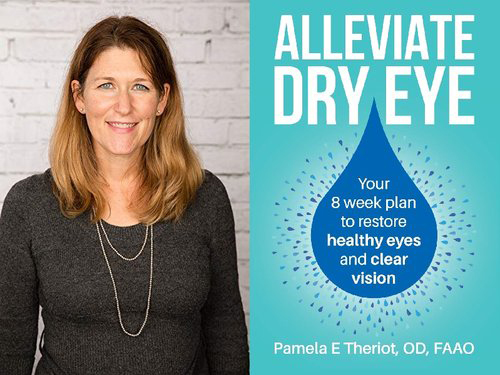 Dr. Pamela Theriot, dry eye specialist at Lusk Eye Specialists with her book 'Alleviate Dry Eye'