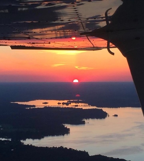 Sunset over Lake Murvaul